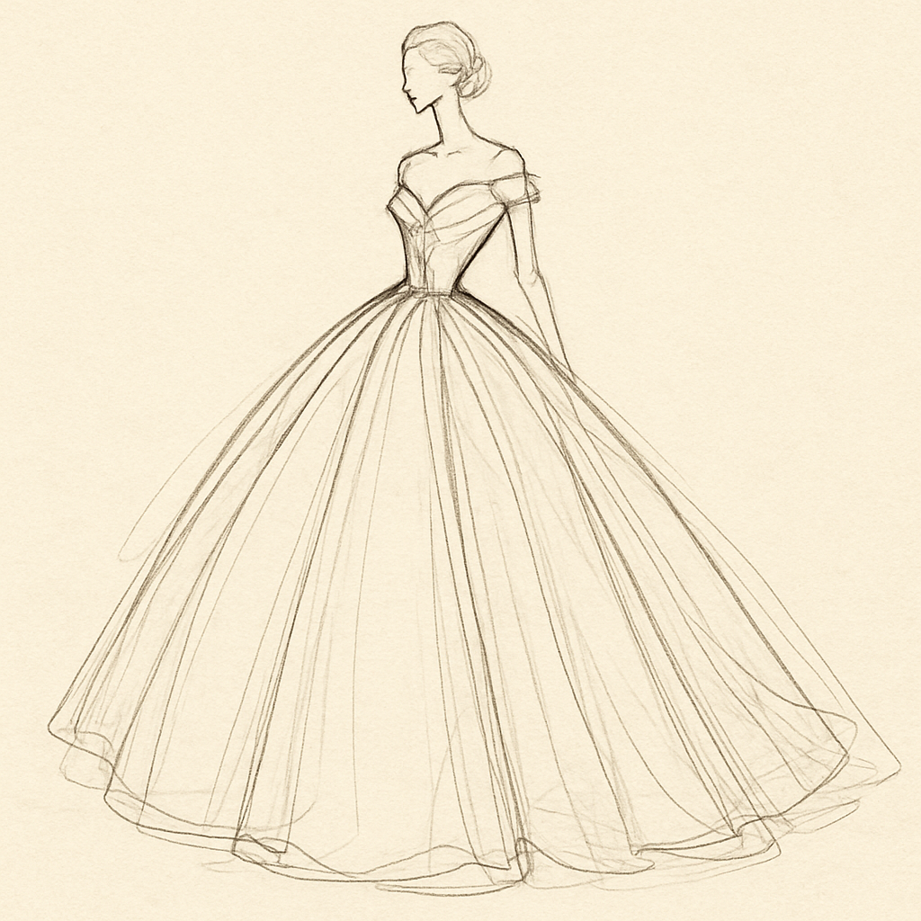 Gown design sketch